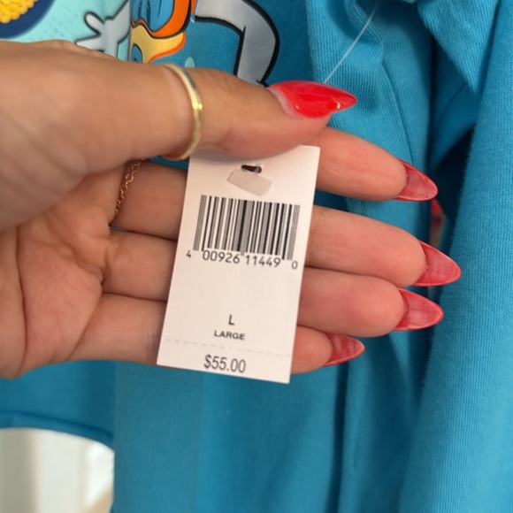 Disney Aulani Exclusive Aloha Life Minnie Mouse Sequin Long Sleeve Cropped Tee - Picture 2 of 5